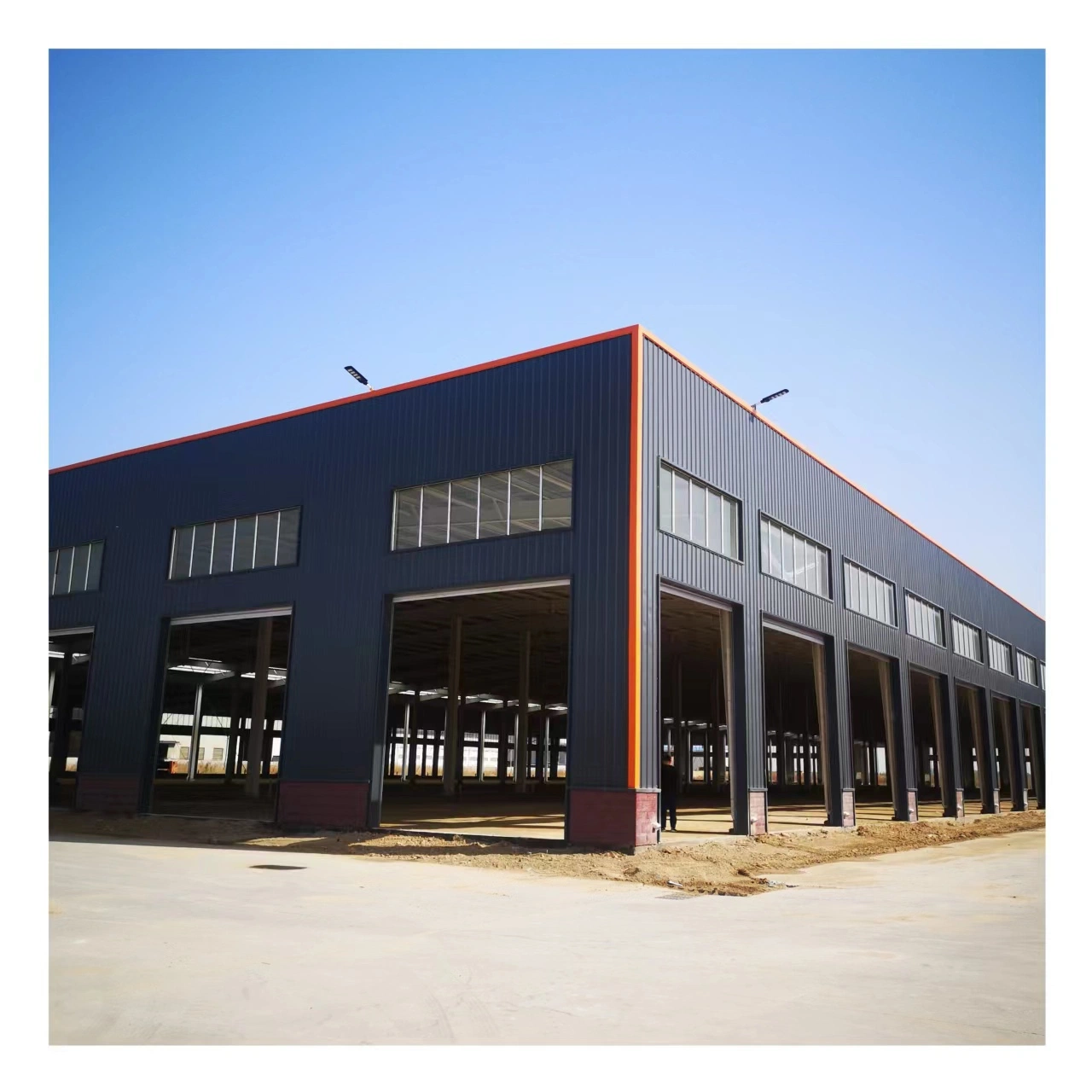 Prefabricated/Prefab H Beam Q235B /Q345b Light Frame Storage Metal Factory Logistic Steel Structure Building Warehouse for Industrial Factory