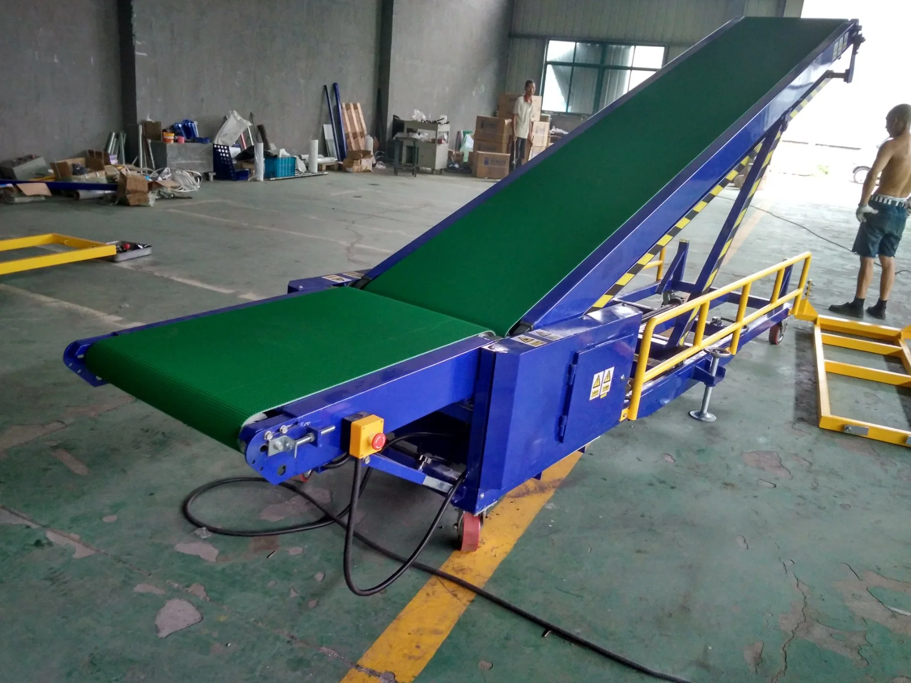 Motorized Loading/Unloading Belt Conveyor&Powered Roller Conveyor System