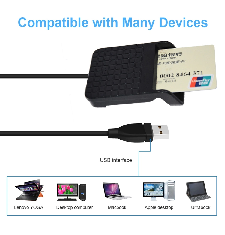 ISO7816 Portable Contact ID IC Chip Smart Card Reader (DCR33)