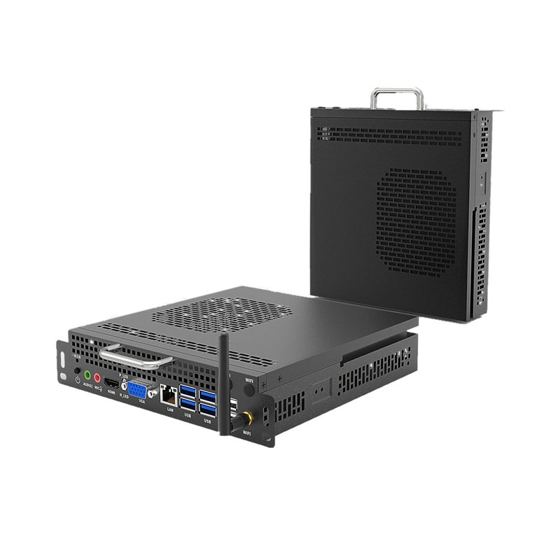 I3 I5 I7 Embedded Fanless PO Industrial Mini PC 4K Equipo para la escuela de la Oficina de señalización de pizarra Player QD-Q8365