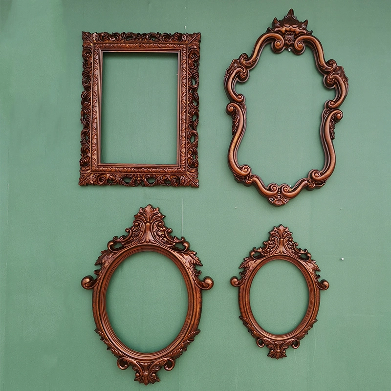 Ensemble de cadres photo miroir en plastique de qualité vintage pour la maison Décoration