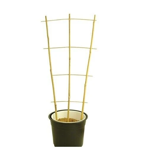 Natural Bamboo Stand 24 Inch High Garden Ladder Stand, Plant Stand