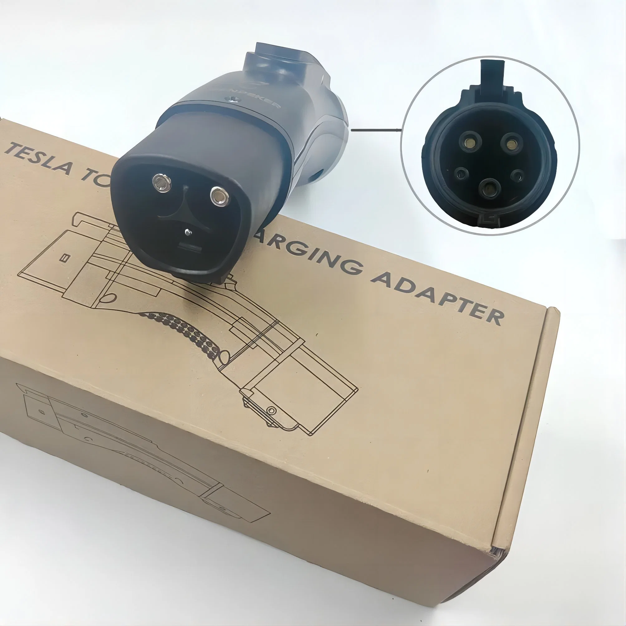 L'adaptateur de prise de connecteur de charge de véhicule électrique personnalisé des États-Unis Au type 2 Tesla véhicule électrique au type 2 MODÈLE 3 Y S X