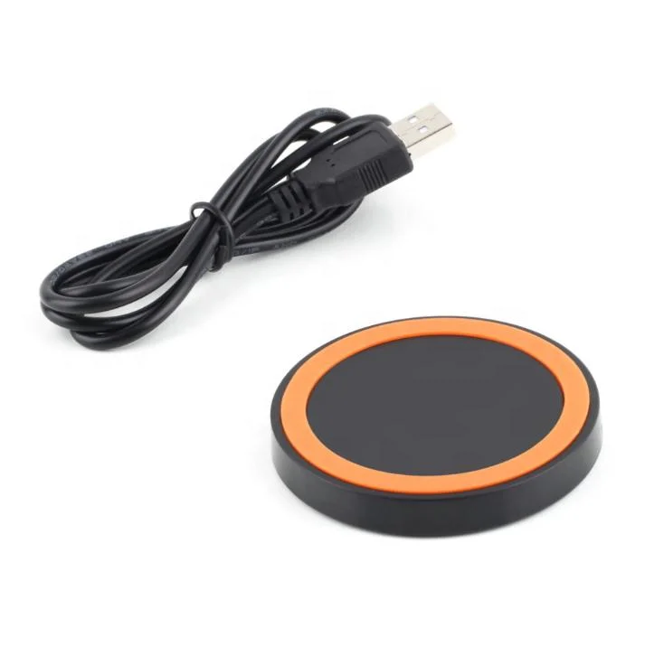 Custom Logo Cheap Portable Mini Small Wireless Charging Pad Round Q5 Wireless Charger for Promotional Gift