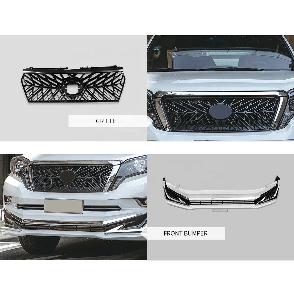 Body Kit with Car Front Bumper Lips Grille Fog Lamps 2010-2017 Toyota Prado Fj150