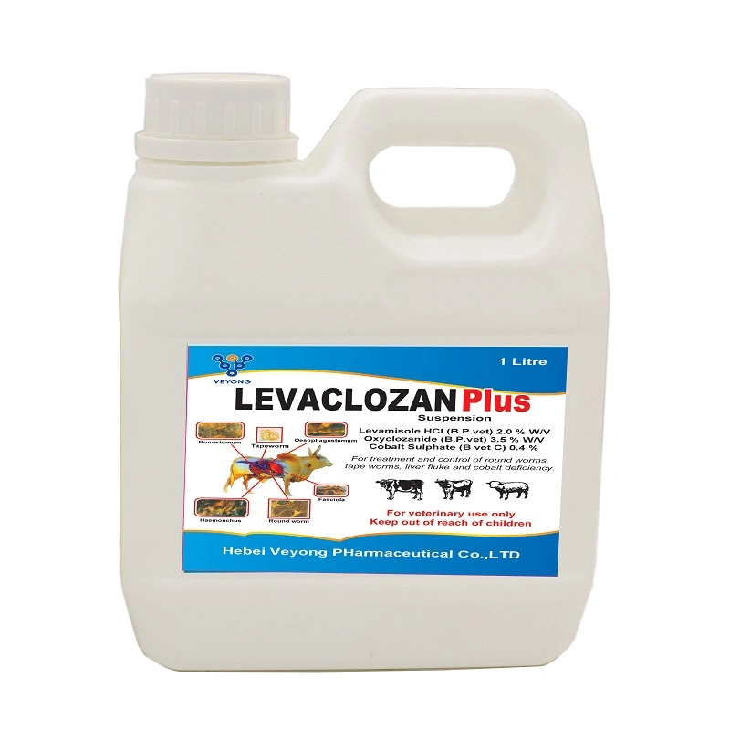 Neue Version GMP Veterinary Medicine Hersteller Levamisole 3% &amp; Oxyclozanide 6 % Orale Suspension