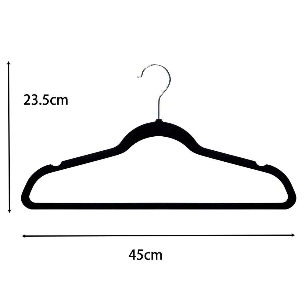 Rotatable Hook Durable Velvet Touch Flocking Clothes Hanger