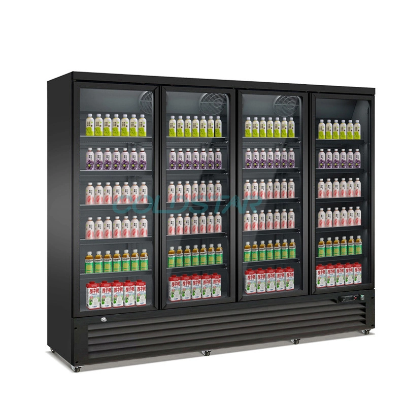 Refrigerador Vertical comercial puerta de cristal Energy Drink Mostrar refrigerador