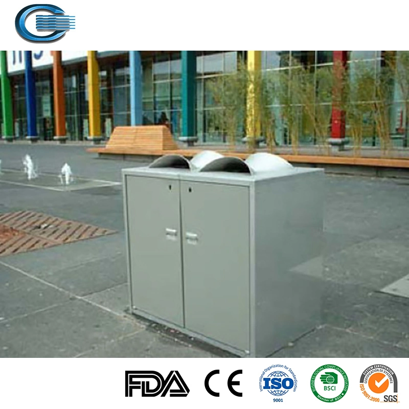 Huasheng Dustbin Push Pedal Mini Trash Can 7L Slim Stainless Steel Dustbin with Push Lid Perforated Pedal Bin