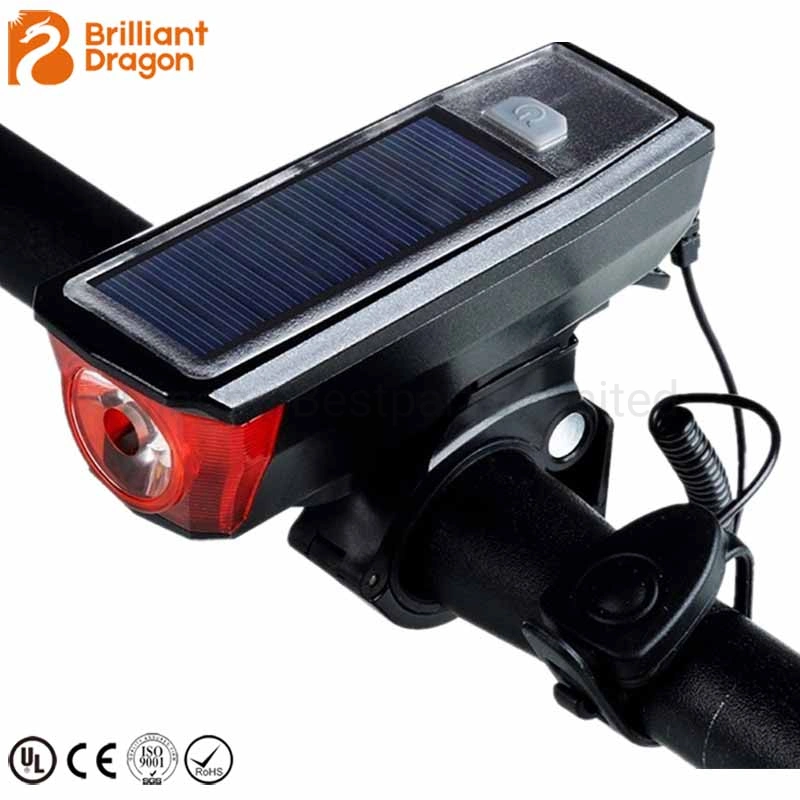 Brilliant-Dragon 1,5 W 100lm batería recargable del Cuerno Bell luz delantera de bicicletas