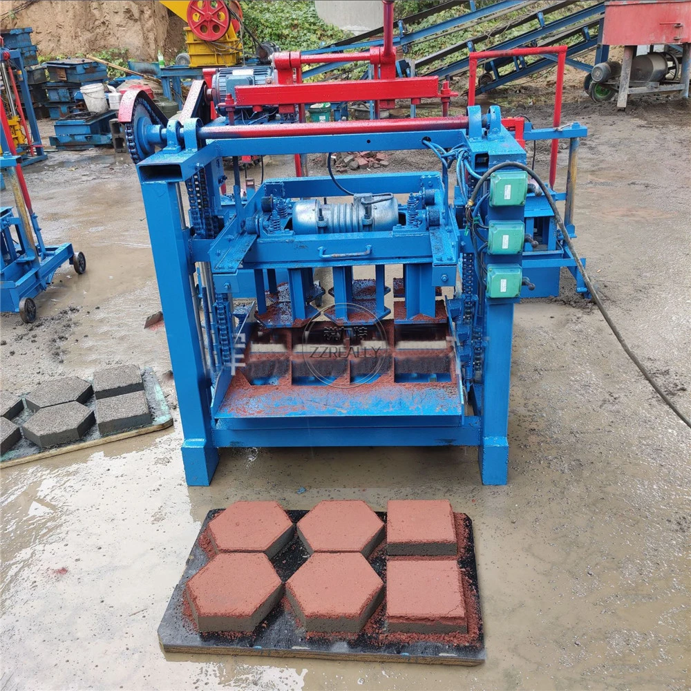 Construction Machine Automatic Concrete Cement Clay Fly Ash Sand Hollow Paving Stone Brick and Block Making Machine in Stock