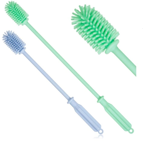 Flexible Long Handle Kitchen Silicone Brush for Cleaning Bottles