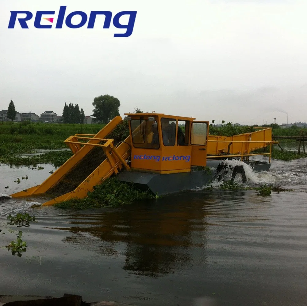 La siega automático bote/maleza acuática Harvester/ restos flotantes de limpieza de equipos de recolección de basura