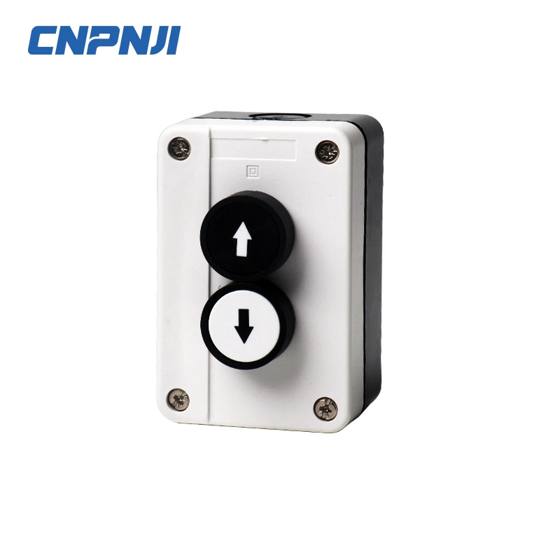 Excellent Insulation Gray-Black 3 Holes Control Station Switch Box 4 Position Waterproof Emergency Stop Switch Box