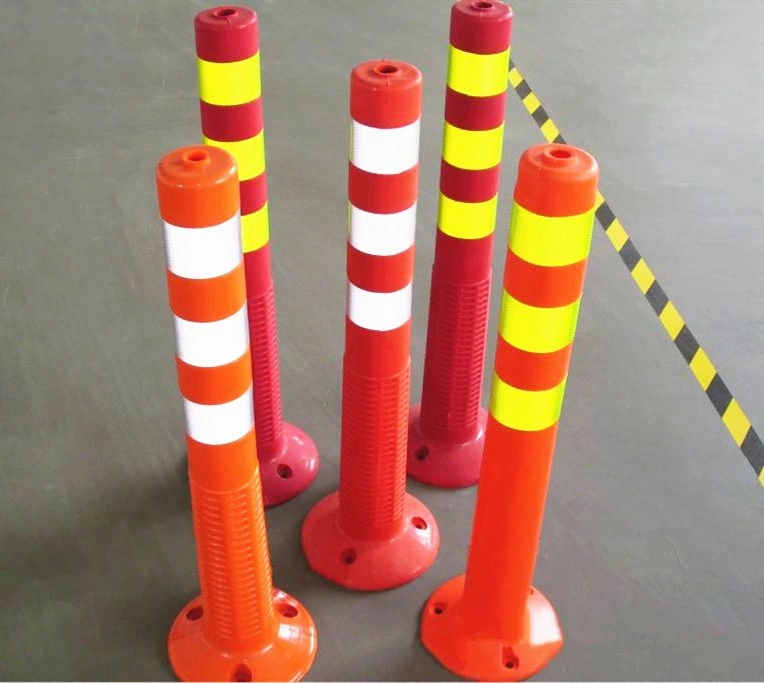 Durable and Brightest Orange PU Flexible Posts Warning Post Delineator Post