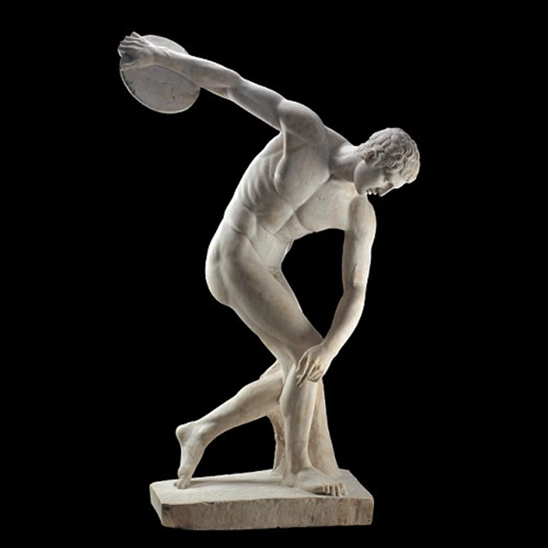 Art Collection Life Size Hand Made White Marble Stone Nude Man David Statue