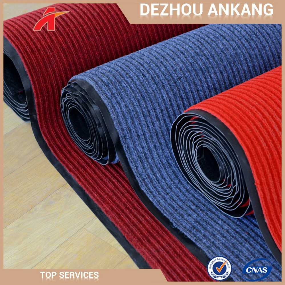 1.3mm PVC Backing Anti-Slip Double Stripe Carpet for Corridor