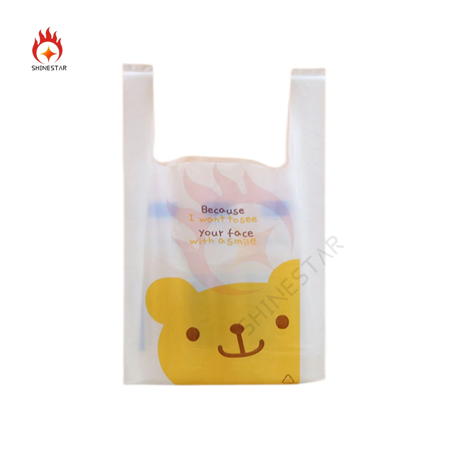 Emballage plastique dessin animé mignon cadeau achat nourriture sacs d'emballage