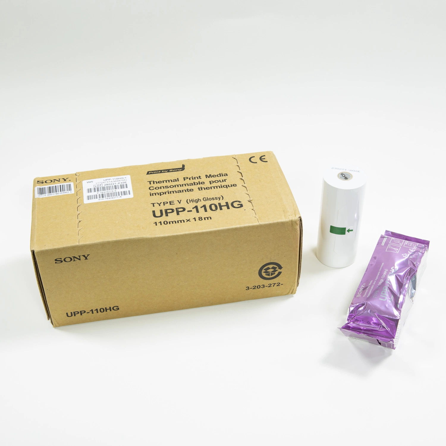 Носитель для термопечати Sony Upp-110hg тип V High Glossy Medical Термоультразвуковая бумага для принтеров Sony и Mitsubishi