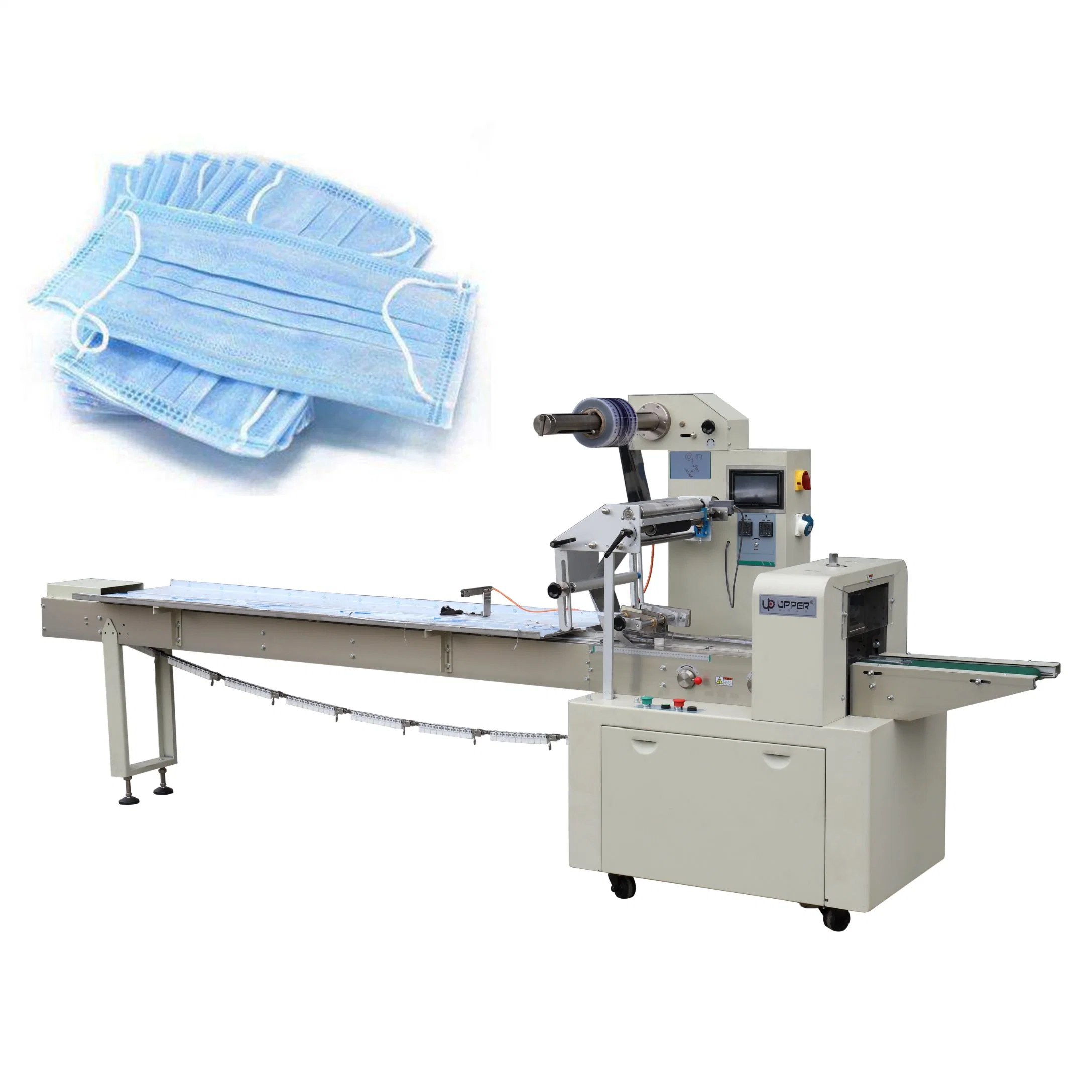 Face Mask/Toast/Bread/Instant Noodle/ Biscuit/Medicine with Tray Automatic Wrapping Packaging/Sealing/Packing Machine