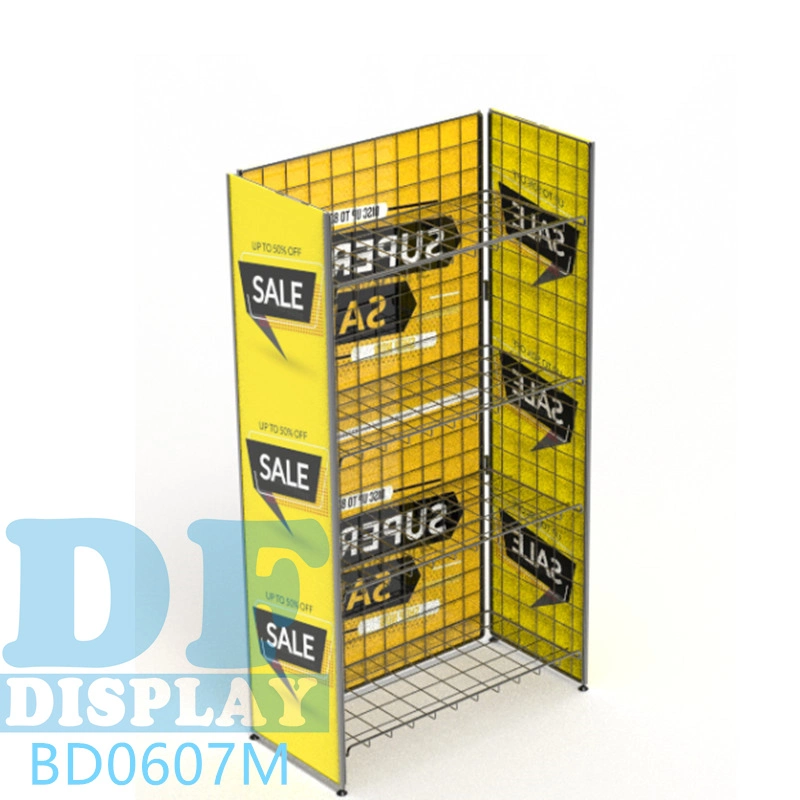 Supermarket Chips Display Stand Metal Wire Potato Chips Display Rack Floor Display Stand Metal Wire Display Stand