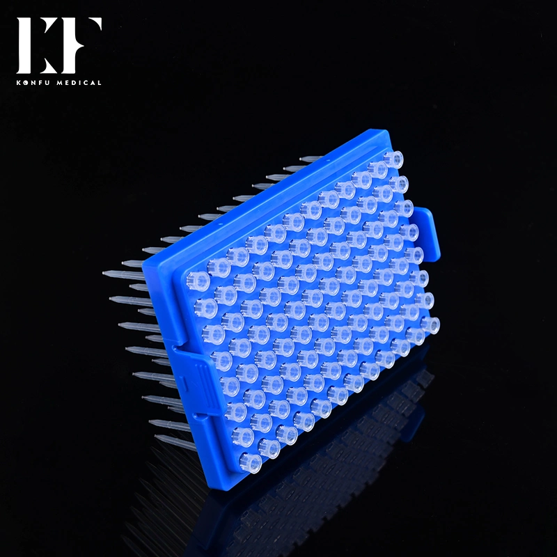 Konfu Medical Disposable Plastic PP 10UL Hot Sale Autoclaving Sterile Extended Length Universal Racked Pipette Tips with Filter