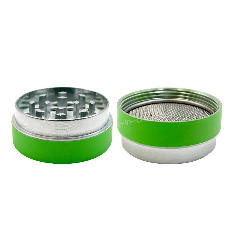 Venta en caliente 40mm 3 capas Zinc Alloy Herb Grinder fumar Accesorios para tabaco con el logotipo OEM gratuito