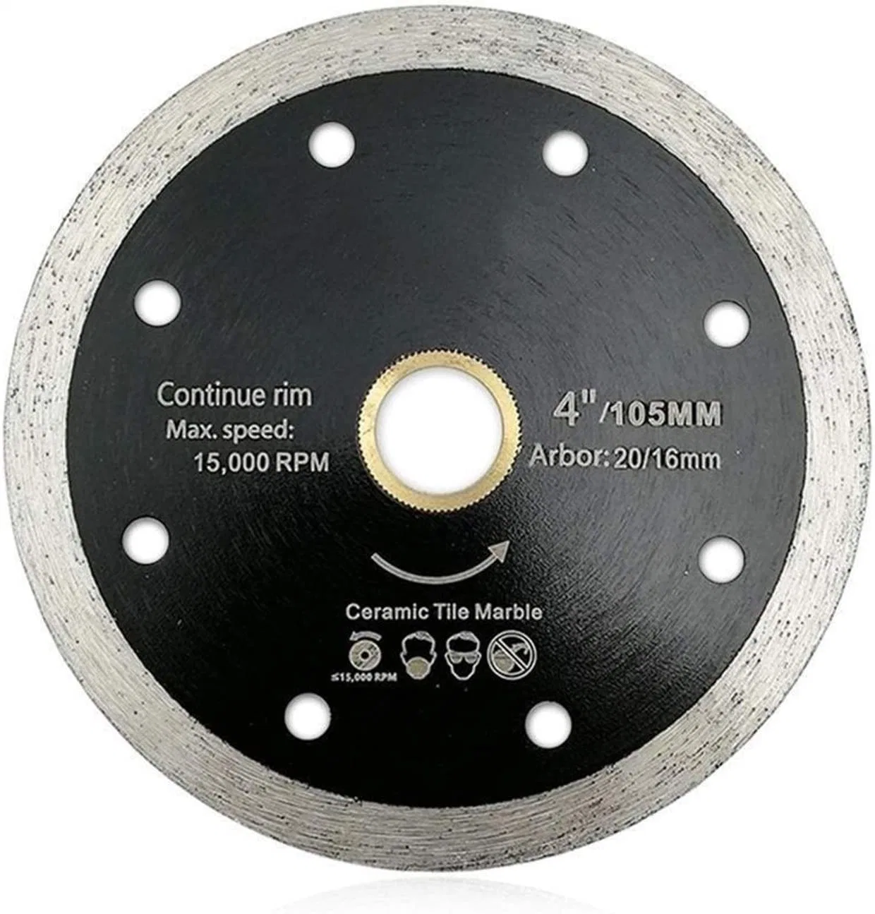 10pks 105mm Hot-Pressed Thin Continue Rim Diamond Cutting Blades Ceramic/Tile Diamond Cutting Disc Chip-Free