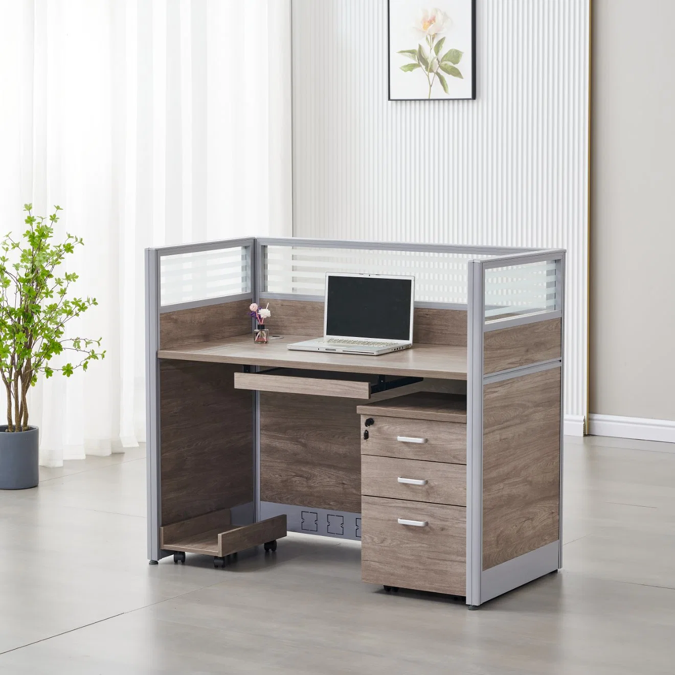 Design moderno preço barato popular íntimo Single Office Work Station