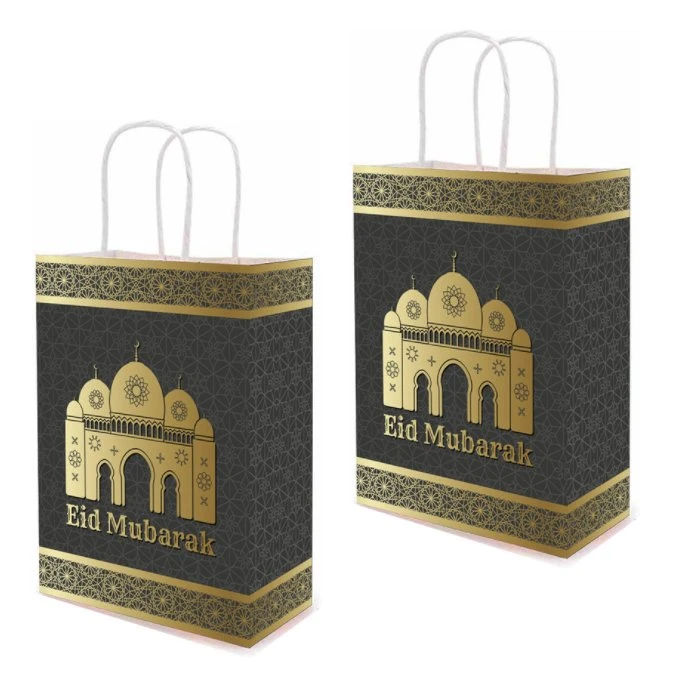 China Wholesale/Supplier Eid Mubarak Gift Box Paper Bag with Ribbon