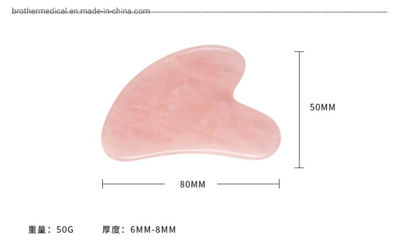 Natural Rose Quartz Amethyst Green Black White Jade Gua Sha Scraping Therapy