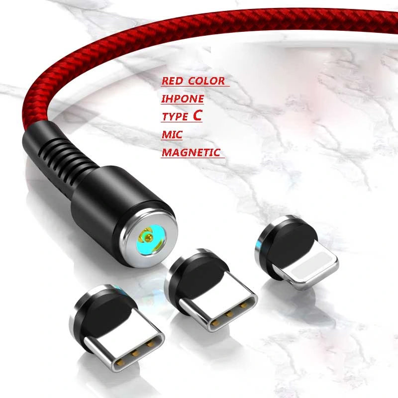 Magnetic Charger 3 in 1 Fast Harger USB Cable for Mobile Phones