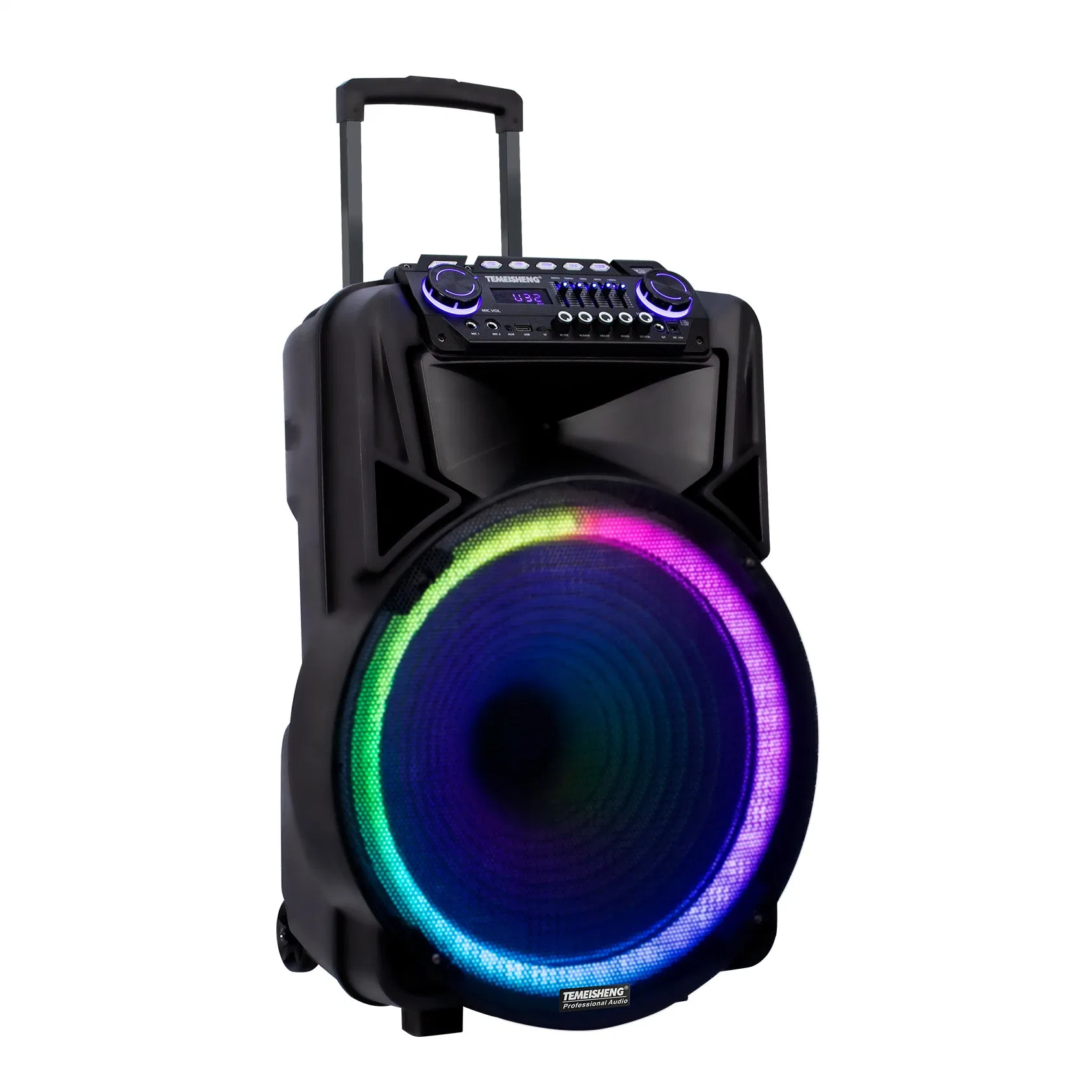 Trolley Speaker Karaoke Outdoor Portable Speaker 18inch Bass Soundbox