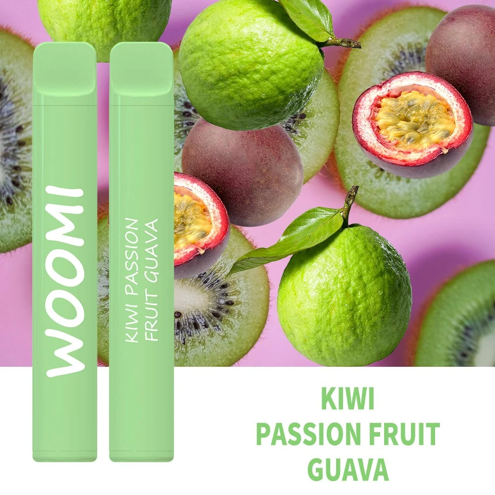 Woomi Wholesale/Supplier Price Vape Pen Pod Kiwi Passion Fruit Guava Flavor 600/800 Puffs vape Disposable/Chargeable Vape Pen