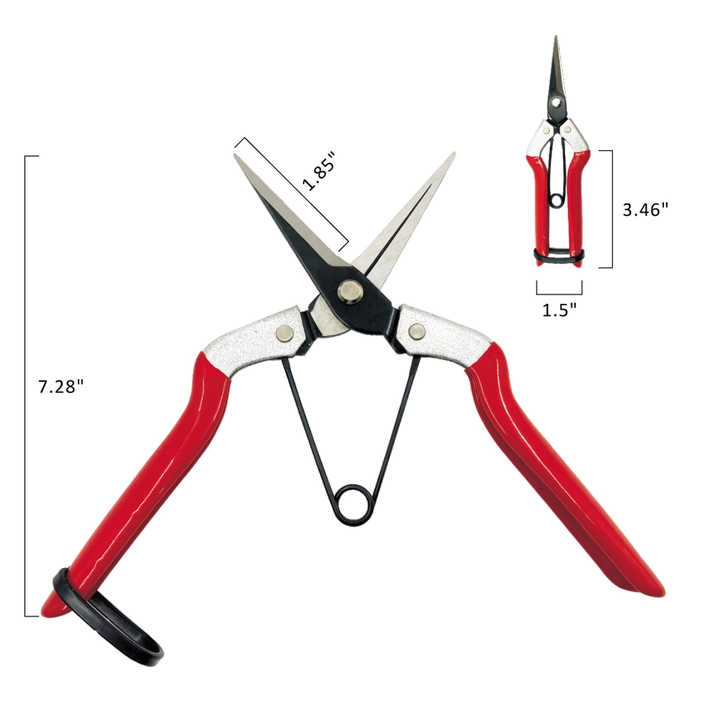 Long Straight Needle Nose Flower Gardening Shears Hand Pruner Floral Secateurs Pruning Scissors Horticultural Tools