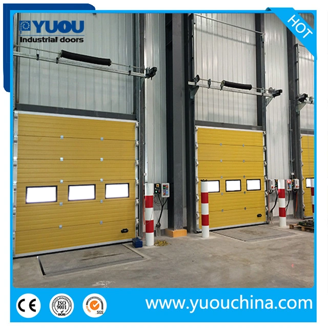 China Sectional Industrial Door with Window and Small Man Door