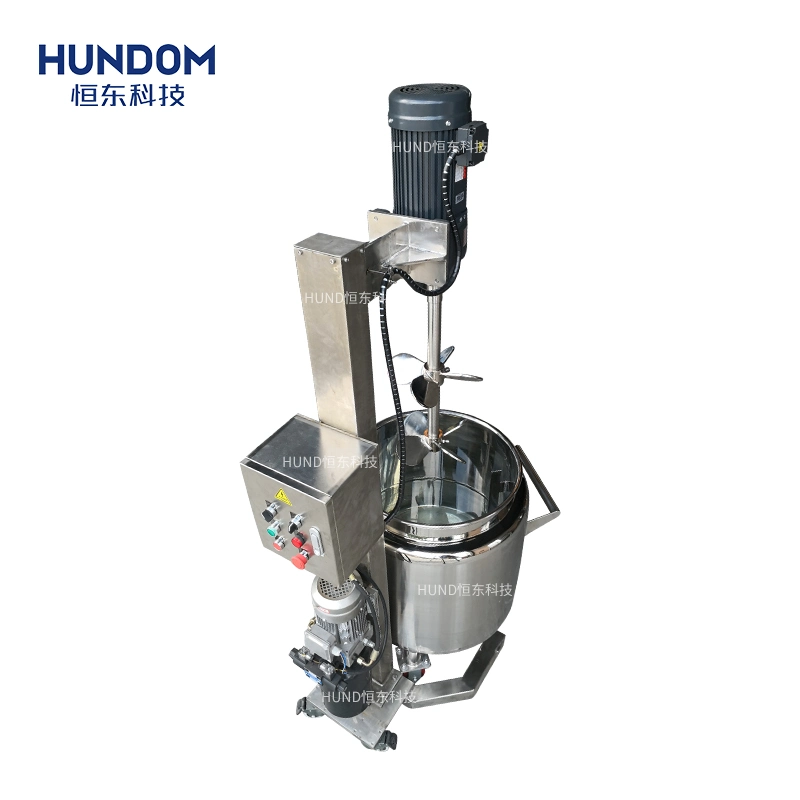 Stainless Steel High Speed Liquid Fondant Mixing Tank Emulsion Mixer with Lifting Rack