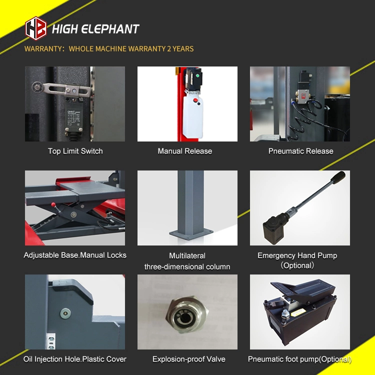 High quality/High cost performance Hydraulic Workshop Auto Manual Release Four Post Lift