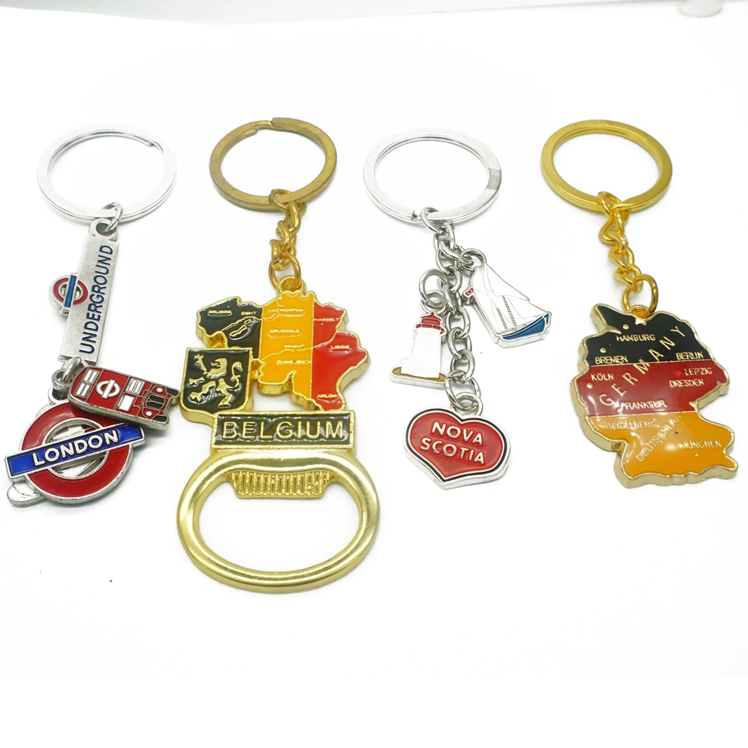 Promotional Door Gift Enamel Personalized Adult Souvenirs Metal Keychains with Custom Logo