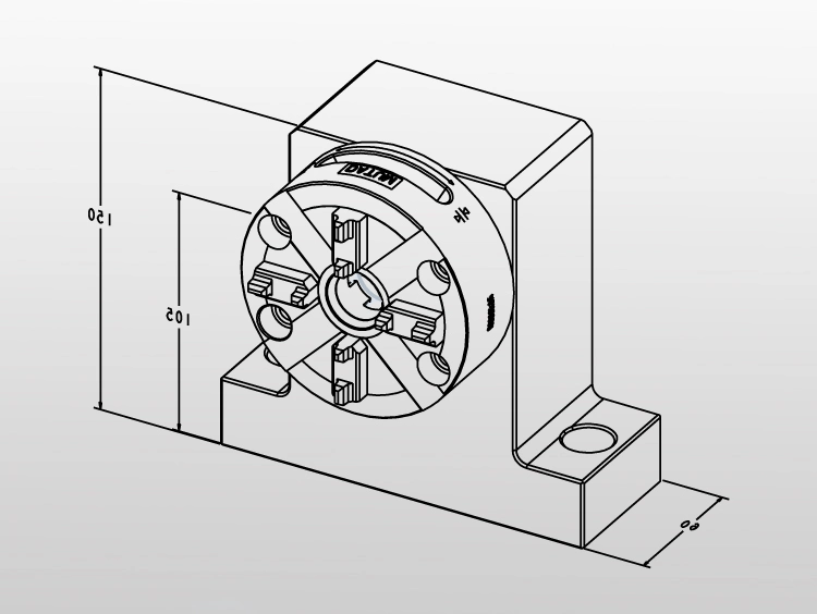 Placa base de mecanizado vertical de mandril manual de Erowa 3A-100019