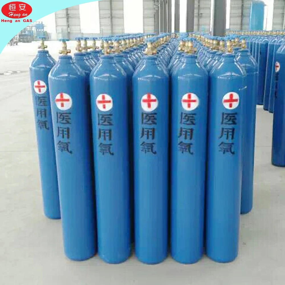 Medical Grade 50L Oxygen Gas Cylinder Large Tank High Pressure 200 Bar Oxygen Cylinders 10m3 Oxygen Gas