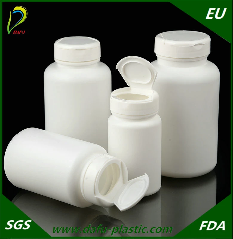 Pharmaceutical Packaging HDPE 100ml Plastic Pill Bottle with Flip Top Cap