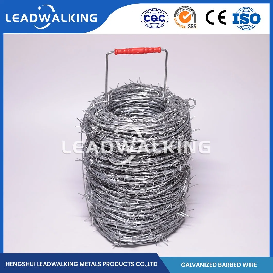 LeadWalking 400m Stacheldraht Hersteller Großhandel/Lieferant Spirale Verzinkt Rasierdraht China 20m Rollenlänge heiß getaucht galvanisierter Stahldraht