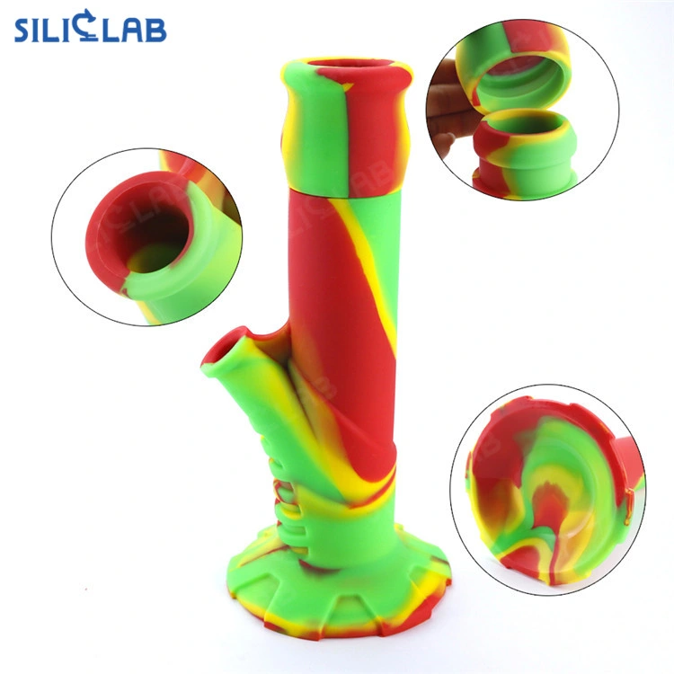 Pyrex verre silicone tuyau de brûleur d'huile détacher unique eau de verre Rigs DAB à tête de tuyau