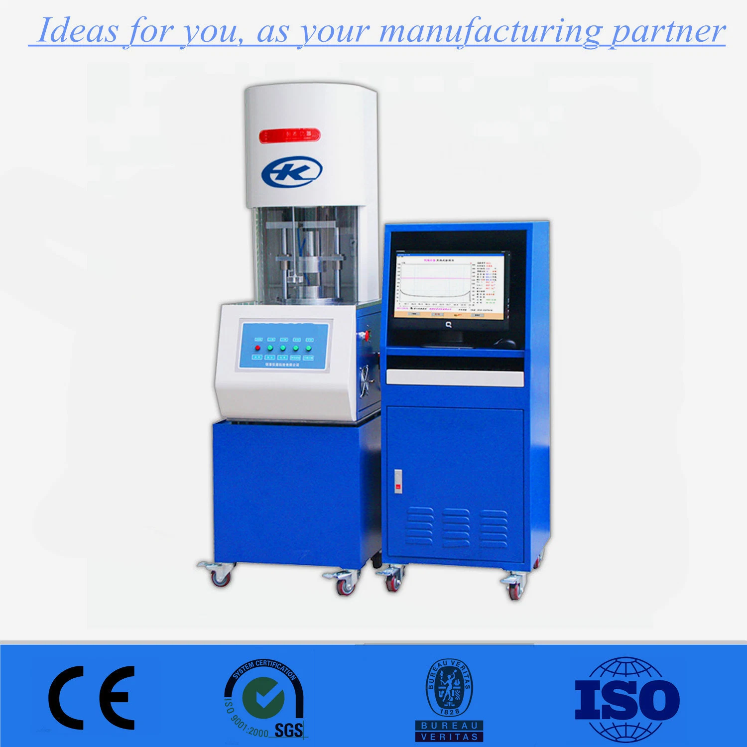 Laboratory Rubber Rotorless Rheometer Equipment