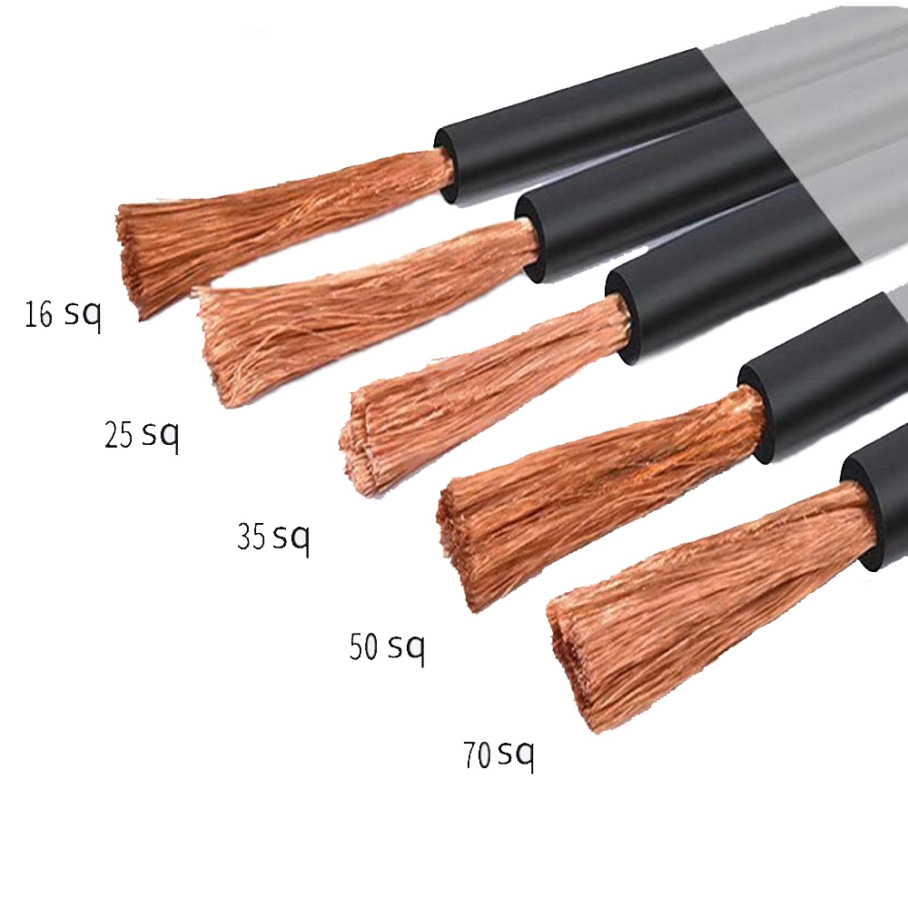 Заводская цена многожильный кабель для сварки ПВХ-изоляции 10 мм2 с медным проводником Провод электрического кабеля