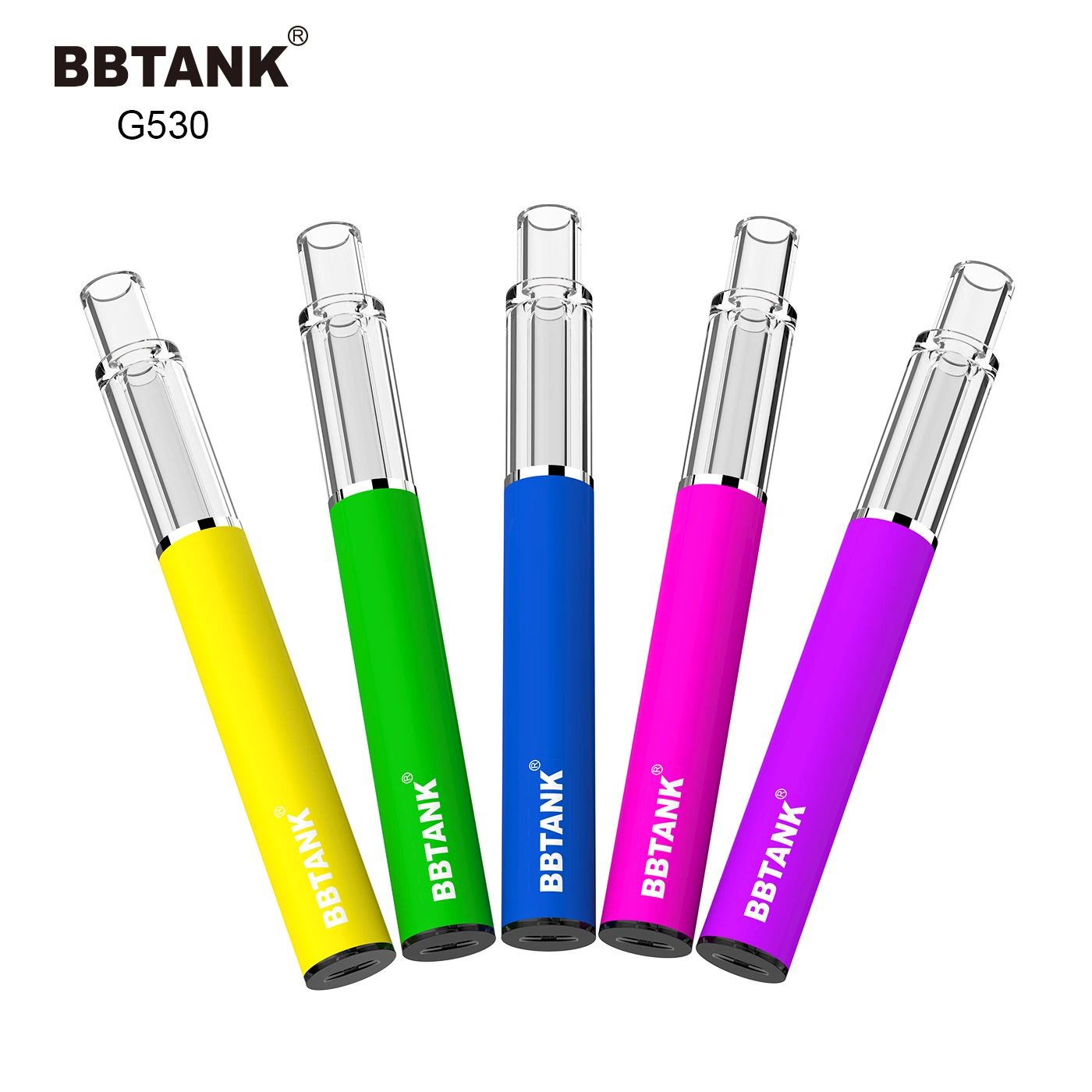 Full Quartz Pen Style Vape Cartridge Bbtank Thick Oil Pen Rechargeable Electric Cigarette