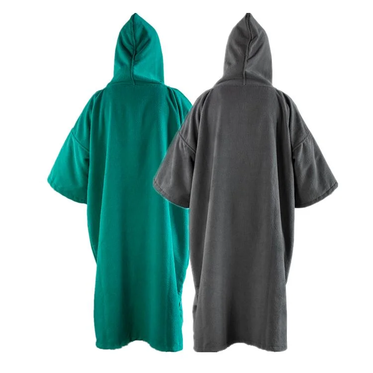 Wholesale/Supplier Quick Dry Microfiber Adult Hooded Changing Beach Poncho Towel Cotton