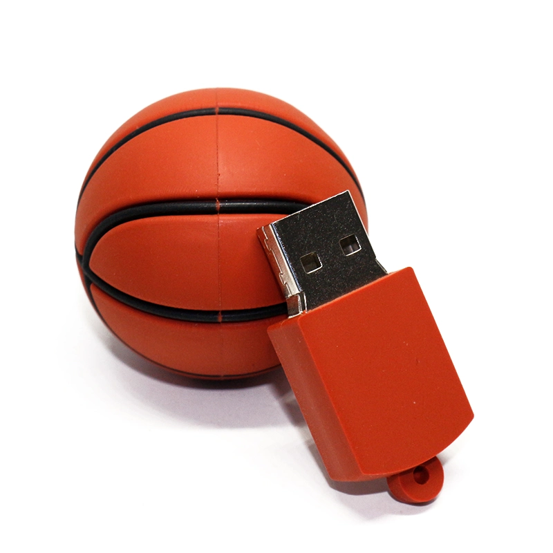 Custom Shape Colorful Globular Basketball PVC USB Pen Drive Flash Drive USB