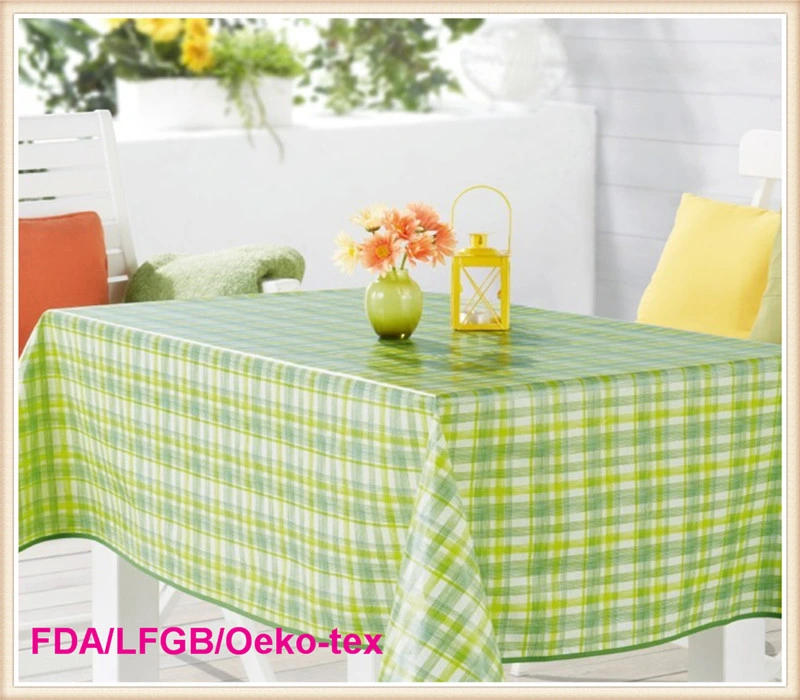 PVC Printed Tablecloth with Flannel Backing (TJ0055)